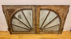 Antique Sunburst Half-moon Fanlight Transom Window Sashes     23    X 24 25 