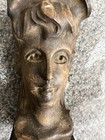 Antique Carved Wood Figural Lady Head Corbel Bracket Wall Shelf 7 5  Tall X 3 25