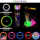 Yofobu Glow Sticks Bulk Light Up Bracelet Glow Necklaces With Connectors 50ct