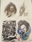Original Late 90   s Early 2000   s Tattoo Shop Flash Art Vintage H