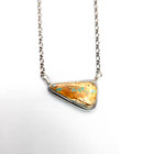 Navajo Boulder Turquoise Sterling Silver Necklace  Arthur J Brugge Eb74