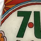 Vintage 7up Plastic Sign Retro Flower Power Rainbow Soda Advertising 9    X 11 5   