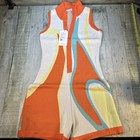 Vintage Style Knit Romper Womens Small Retro Colorblock Button Front