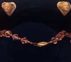 Rare 1986 L  Gengler  story Of Marriage    Vintage Necklace  And Earrings Set 