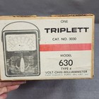Triplett Multimeter 630 Type 4 Analog Vom Meter Black Vintage Usa Box Manual