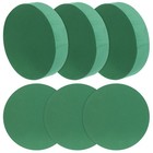 6 Pcs Decoration Foam Blocks Round Green Plant Floral Arrangement