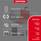 Craftsman 1-hp Myq Ultra Quiet Belt Drive Garage Door Opener And Battery Back-up