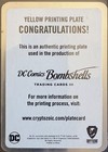 2019 Cryptozoic Dc Bombshells Series Iii Printing Plate 1 1 By Israel Arteaga
