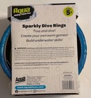 Aqua Sparkly Dive Rings 6 Pcs Set Pool Toy For Swimming Pool Toss Scoop Ages 5 