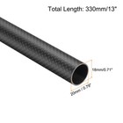 4pcs Carbon Fiber Tubes 18x20x330mm Matte Surface 3k Roll Carbon Round Tube