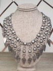 Judaica Tunisia Antique Silver Jewish Wedding Necklace  19th Cen 57gr 