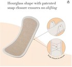 Rael Reusable Panty Liners Menstrual  Organic Cotton Cover  5 Count  Brown 