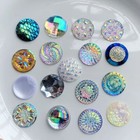 Round Flatback Resin Charms Colorful Rhinestone Appliques Diy Clothes Decoration