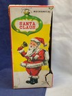 Vtg 1950s Alps Santa Claus Bell Ringer Celluloid Wind-up Toy Doll In Box  works 