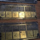 Lot 6 Vtg Railroad Data Plates Acf Buckeye Westinghouse Air Brake Edw  G Budd 