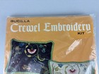 Vtg Bucilla Crewel Embroidery Pillow Kit No  1871 Jacobean Floral Duck 12 X 16