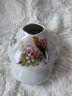 Vintage Porcelain Hair Receiver With Birds And Flowers Made In Germany