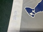 Vtg Martha   s Vineyard Flag Burgee Nautical 10    X 15    Blue Double Sided Pennant