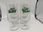 Vintage Grolsch Beer Glasses Set Of 4 Dutch Stemmed Pokal 25cl 250ml Holland