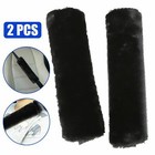 2pcs Car Auto Sheepskin Seat Belt Covers Shoulder Strap Pads Cushion Headrest Us