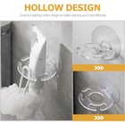  6 Pcs Bathroom Storage Rack Toothbrush Organizer Wall Mount Stand