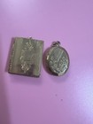 Pair Vintage Gold Filled Etched Lockets   Tortoise Shell Style Hair Comb