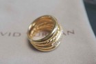 Davidyurman5-row crossover ring 18k   Yellow Gold Pav   Diamond Us 7
