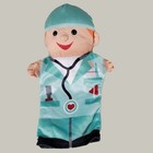 Melissa   Doug Plush Hand Puppet Lot Of 4 Doctor Fireman Police Community