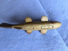 Vintage Hand Carved Wood Fish Decoy For Ice Spear Fishing  Antique