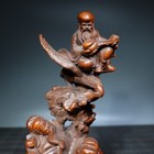 Antique Boxwood Carved Chinese Immortals Exquisite Home Decor Art Buddha Statue