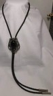 Bolo Tie Pewter Tone Silver Black Unisex Men Women Western Cow Girl Boy Rodeo
