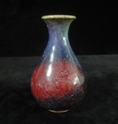 Fine Chinese Old  jun  Kiln  yaobian  Blue Red Glaze Porcelain Vase
