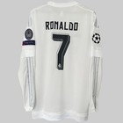 Ronaldo  7 Real Madrid 2015-16 Home Men   s Long Sleeve Soccer Jersey