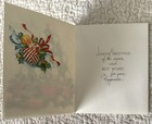Unused Christmas Tree Candles Glow Presents Vintage Greeting Card 1940s 1950s