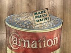 Vintage Carnation Cottage Cheese Embossed Sign
