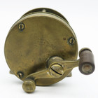 Antique J f  Marsters Brass Fishing Casting Reel Brooklyn  No 3 Size