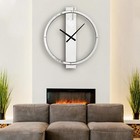 Shyfoy Wall Clock Decorative Large Clock  23  Big Clocks All Mirror Glass Finish