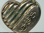 Vintage Estee Lauder Goldtone Youth-dew Engraved Heart Compact For Solid Perfume
