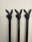 Vintage Playboy Club Bunny Swizzle Sticks Lot Of 7 Black Cocktail Stirrers
