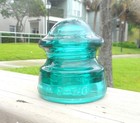Nice Aqua Cd 168 Hemingray Doorknob Style Glass Insulator