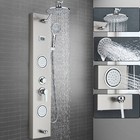 Stainless Steel Shower Panel Body Massage System Rain Shower Tower Column Faucet