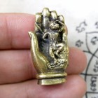 Powerful Magic Monkey In Buddha s Palm Thai Amulet Brass Holy Wealth Talisman