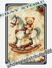 Teddy Rocking Horse Metal Tin Sign Cute Vintage Toy Art