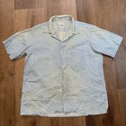 Vtg 50s Wearever Sportswear Shirt Mens Medium Loop Collar Mcm Plaid 1950s Flaws