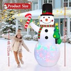 7ft Christmas Inflatable Snowman With Built-in Music Box   Rotating Colorful    