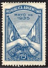 Argentina 1935 Stamp Sc    417 Mh Transposed  Flags