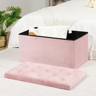 Folding Storage Ottoman  Long Ottomans Shoes Bench