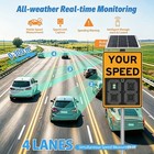 Radar Speed Display Sign Solar Led Weatherproof For Highways Speed-limited Roads