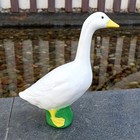 Dress Up Goose Large White Garden Statue Indoor Outdoor Yard Porch Decor