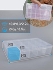 Clear Plastic Organizer Box With Dividers - 15 Compartment Storage Container